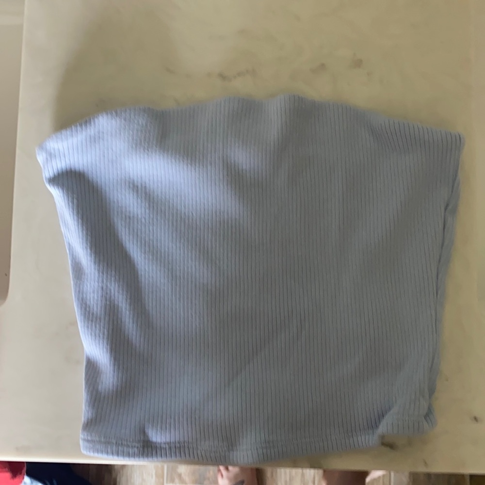 Baby blue tube top